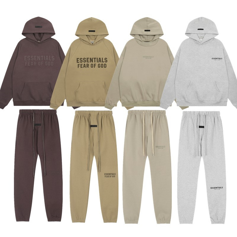 Cross-border FOG ESSENTIALS Stereo Silicone Letter Flocking Printed American Sweat Pants Casual suit Men Cross-border FOG ESSENTIALS Stereo Silicone Letter Flocking Printed American Sweat Pants Casual suit Men