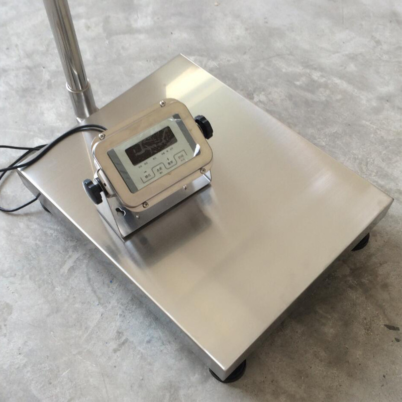 304 Stainless Steel Platform Scale 150kg Industrial and Commercial Dual-Purpose Platform Scale Moisture-Proof and Rust-Proof Rechargeable Platform Scale