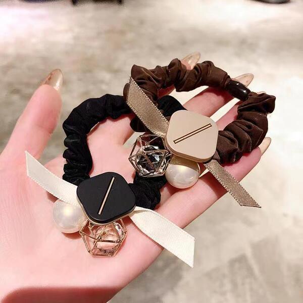 Elegant elastic hair rope pearl