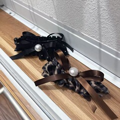 韩系豹纹甜酷高马尾香蕉夹竖夹女蝴蝶结新款大发量后脑勺发夹头饰