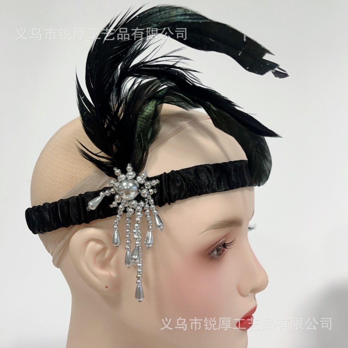 1920s 化妆派对盖茨比舞会复古珍珠耳环项链宝石头饰手套烟杆单品