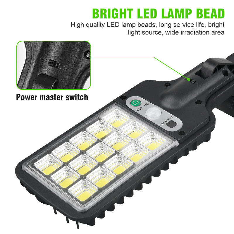 Cross-border new solar small garden light outdoor wall lamp remote step dimming rural use human body sensing courtyard light