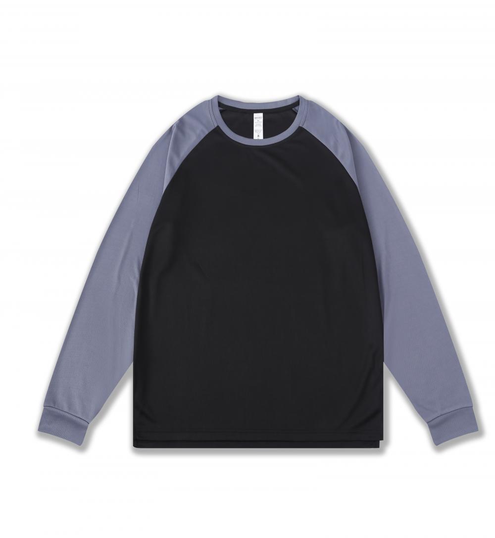 Calentamiento americano uniformes de baloncesto de color sólido cuello redondo deportivo camiseta de manga larga larga suelta secado rápido entrenamiento de sudor para hombres y mujeres fitness