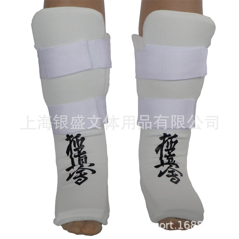 Extremely True Karate Leg Protection Thickened Shin Protection Muay Thai Sanda Leg Protection Board with Foot Sports Leg Protection Lower Leg