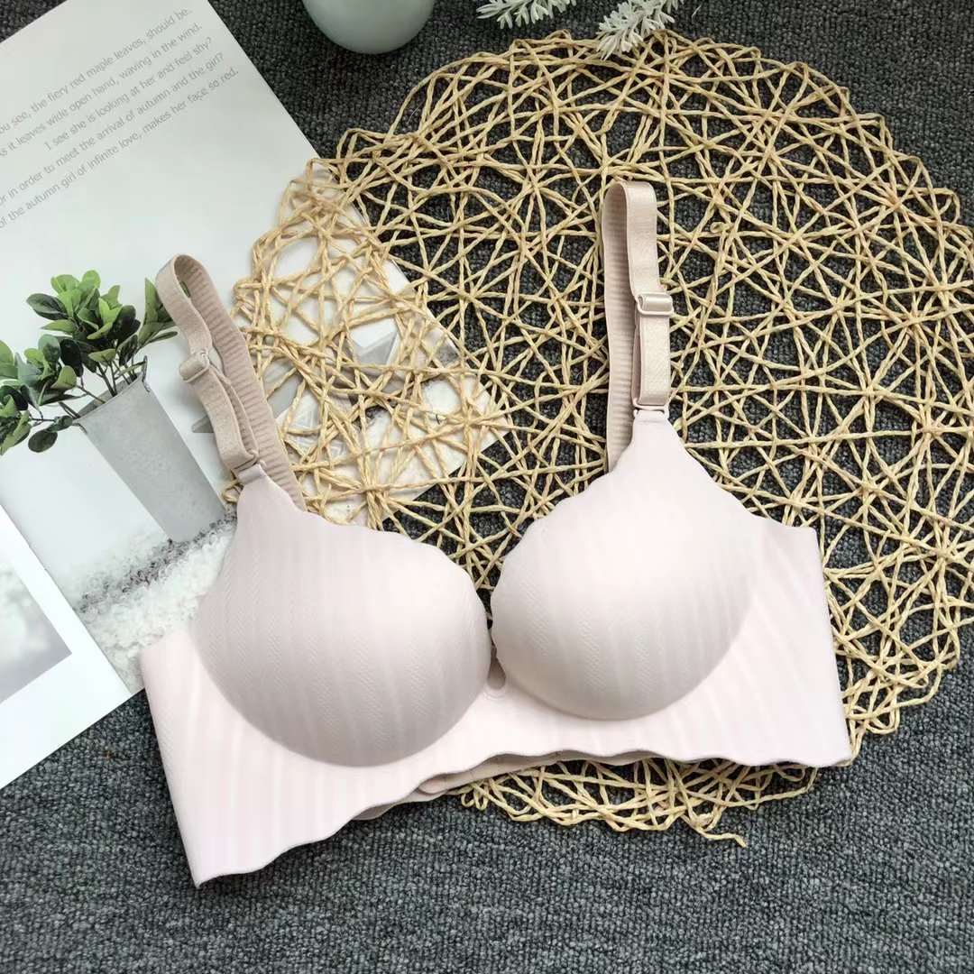 Nuevo sujetador sin costuras brillante colección de ropa interior pecho pequeño push up ropa interior cómoda push up sujetador sin costuras image 5