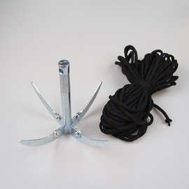 批发折叠水草锚刀 钓鱼带锯齿割草刀 四齿锚刀 渔具用品