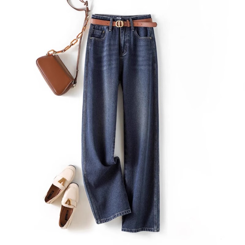 2024 Spring and Summer New Commuter Fashion Slim Look Tall Simple Comfortable High Waist Casual Jeans Women Slim Look