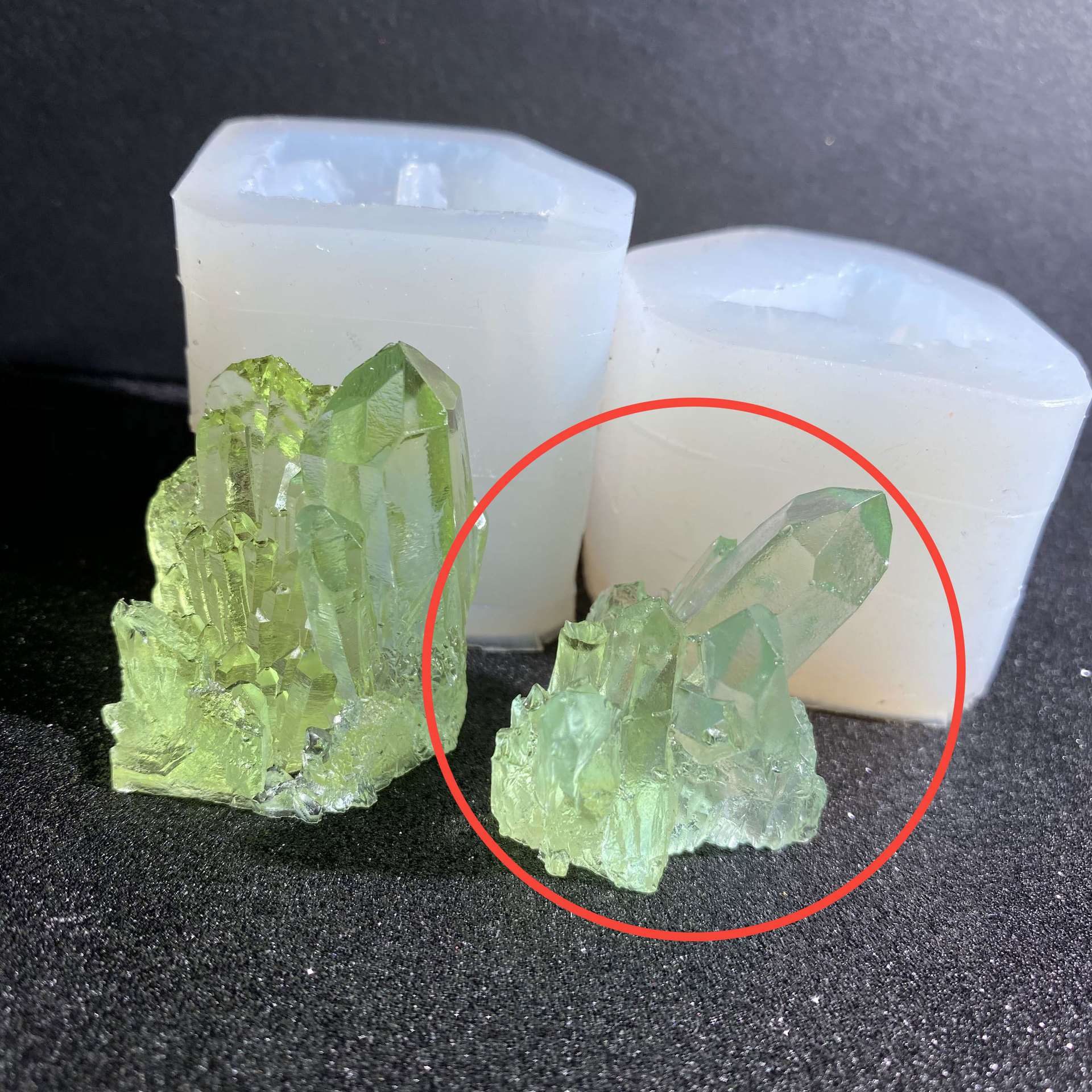 Artificial cristal natural racimo original piedra decoración cristal epoxi cristal racimo iceberg cristal epoxi molde de silicona