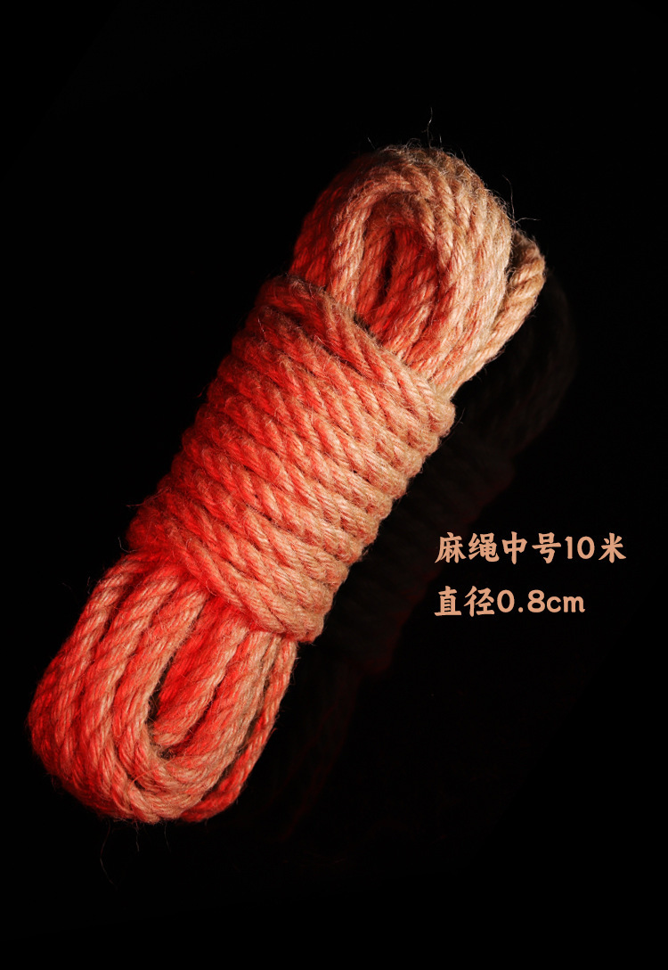Jiuai Hand-Woven Hemp Rope Restraint for Couples, 5 m Brown Bondage Rope — detail image 16