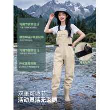 女款赶海连体裤成人水裤水鞋连体全身下水裤涉水裤赶海服