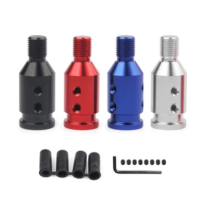 Car Gear Shift Head Thread Converter Universal Gear Lever Adapter Aluminum Alloy Fixed Dust Cover