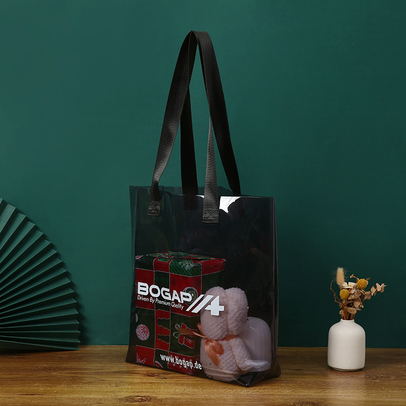 透明PVC袋手提车缝立体包EVA化妆品洗漱收纳袋LOGO宣传礼品袋