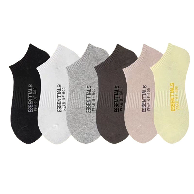 Solid trend cotton invisible socks for men and women, European style