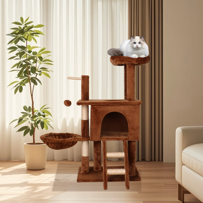 Gato escalado gato especial en una sola casa multifuncional gato comercio exterior explosión no ocupa espacio de fábrica de casa de gato de lujo al por mayor