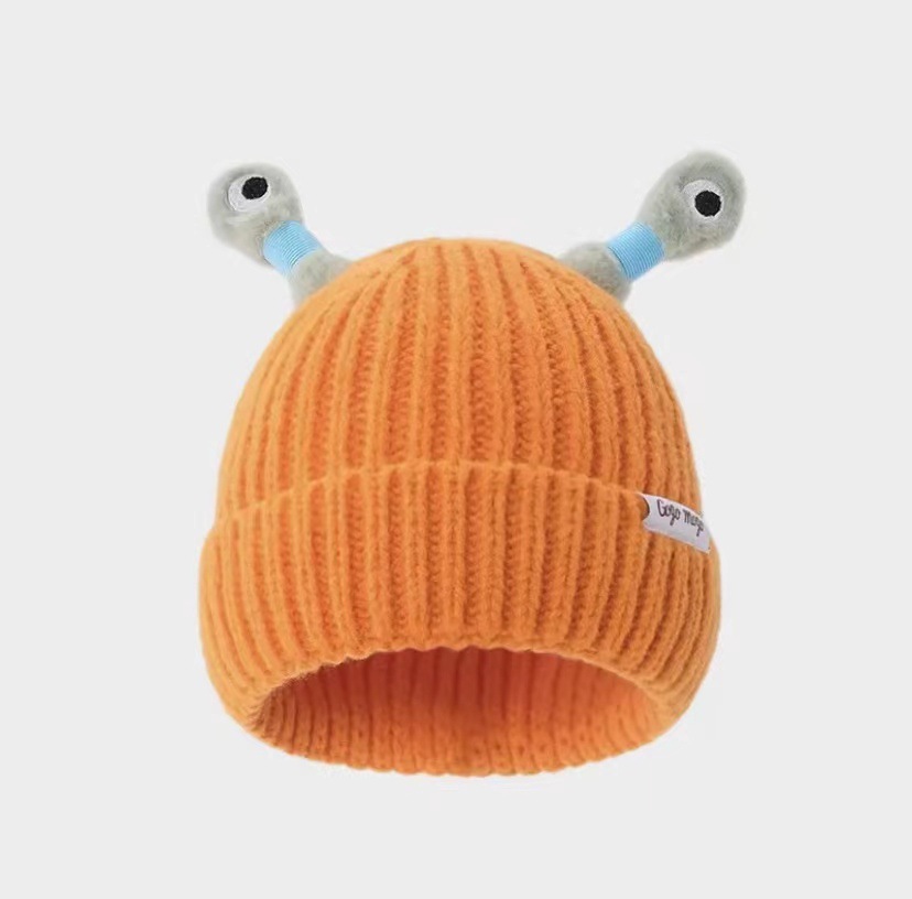 Unisex Cartoon Style Cute Funny Eye Embroidery Eaveless Wool Cap display picture 13