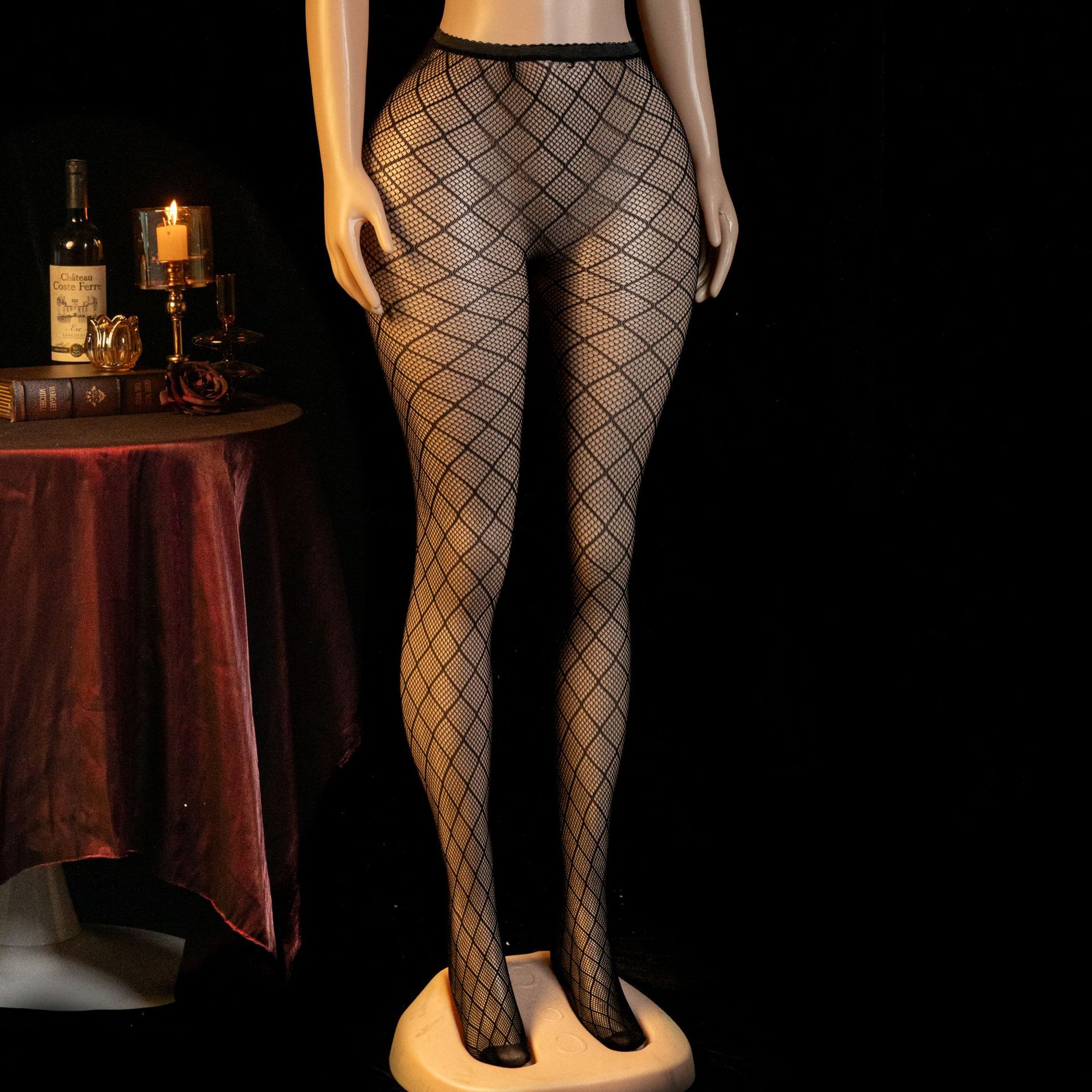 Yue mariposa sexy calcetines femeninas uniformes seducción pantalones rojos calcetines de ropa interior pura libido coqueteo 2943