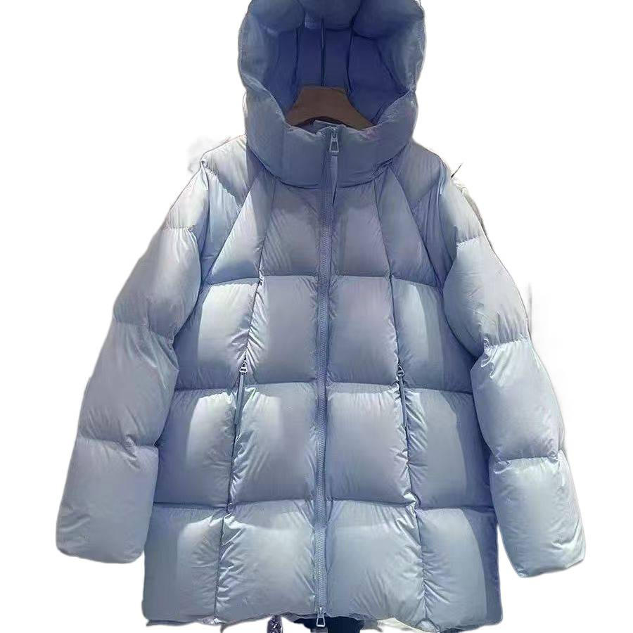 ChicShe 2025 Jiangnan By Puff Downless 90 White Goose Thickened Down Puffer Jacket Women Hooded Mid-Length Ultra-Light_voghion.com