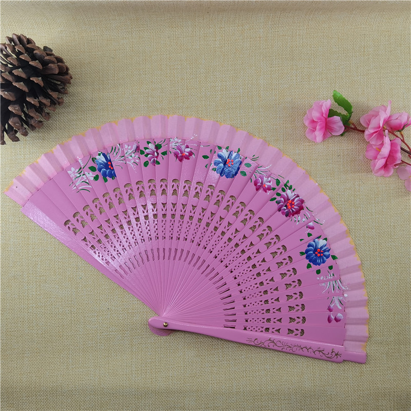 70g Weight Fan Home Textiles & Decor Type Wood Material Flower Pattern All Seasons Season Elegant Style Elegant Flower Wood Fan 13