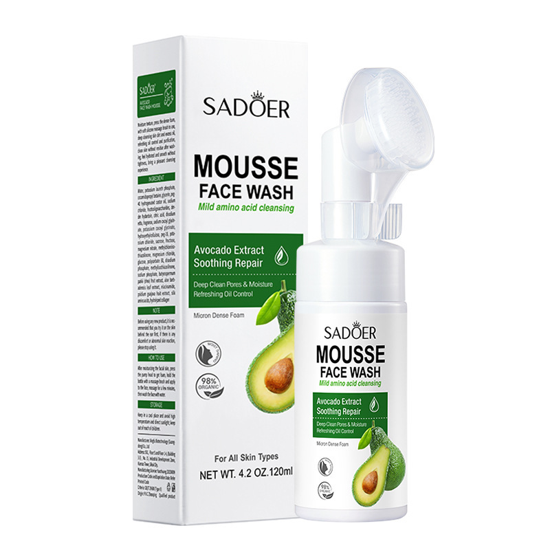 Mousse limpiadora facial lista para usar, SADOER, mousse limpiadora de aminoácidos y clorofila, venta directa de fábricas de comercio exterior