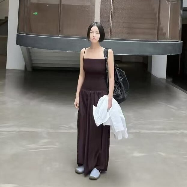 ~~~~~Korean Niche 25 New Style Elegant Silk Knitted Splicing Suspender Dress ~~~~~Korean Niche 25 New Style Elegant Silk Knitted Splicing Suspender Dress