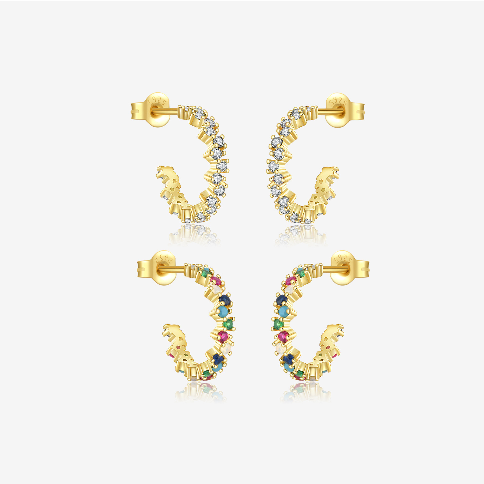 925純銀圓圈耳環女新款個性小眾時尚設計睡覺免摘高級感ins風耳扣