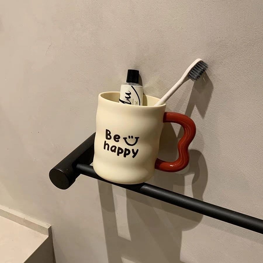 Letter High-Value Mouthwash Cute Simple Washing Brushing Teeth Children's Household Couple Toothbrush Holder Tooth_voghion.com