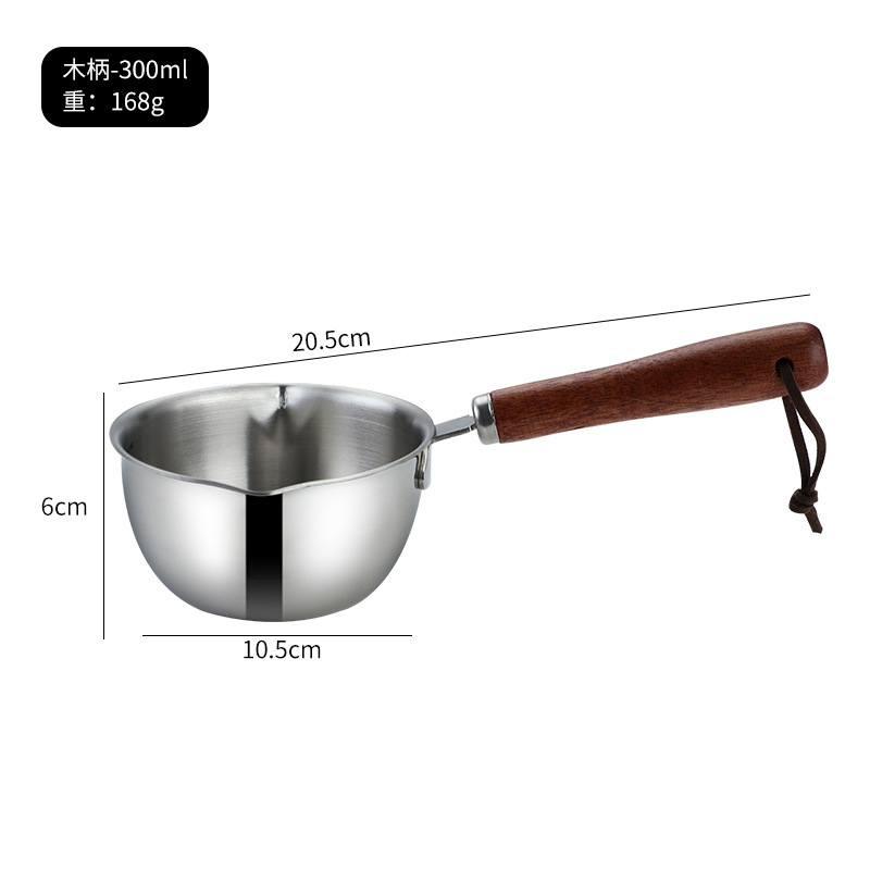 Dao qi 304 olla de vertido de aceite de acero inoxidable engrosada cocina mini olla de leche aceite de hogar verter olla de aceite caliente al por mayor