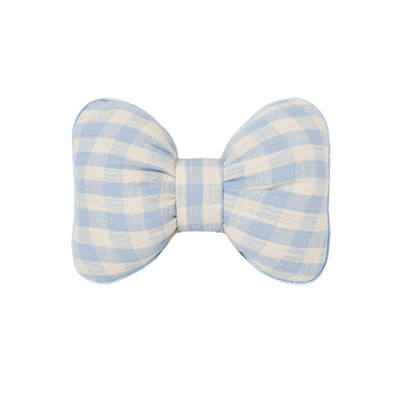 Car Pillow, Headrest - plaid-bow-headrest-blue