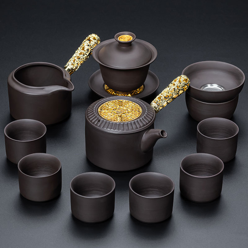 ✲☾☾✲11 보라색 모래(다섯 가지 축복) - 측면 손잡이/금색✲☾☾✲