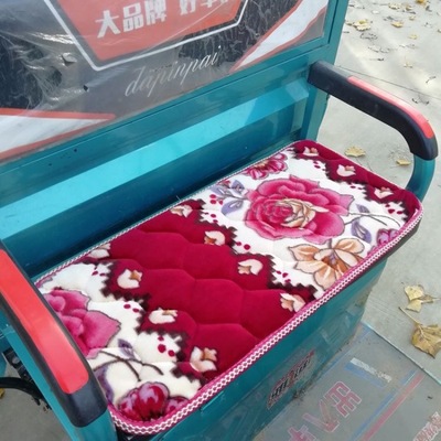 Electric tricycle Cushion cover winter currency cushion thickening sponge Car mats winter keep warm Seat