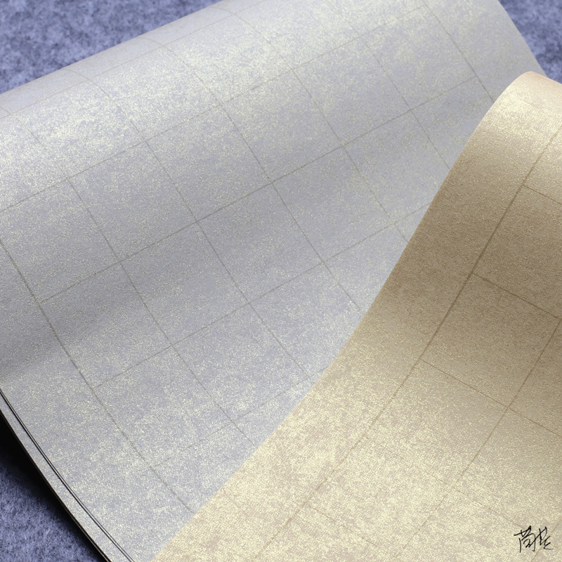 方格日课纸复古蜡染鎏金兴趣班宣纸作业纸小楷硬笔临帖作品纸
