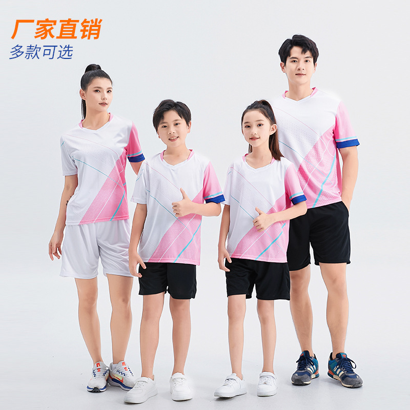 Summer New Badminton Outdoor Summer Camp Sportswear Suit Adult Student Team Competitive Uniform Printing