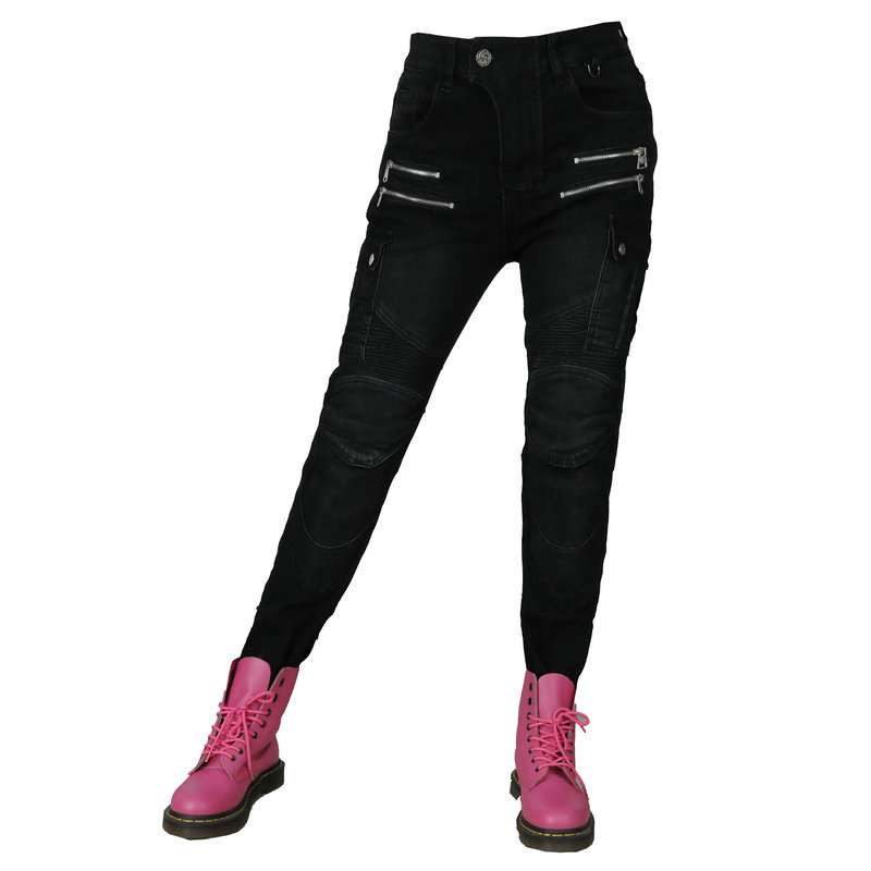 LOONG BIKER invierno mujer Caballero jeans motocicleta carreras de motos anti-caída pantalones silicona equipo de protección