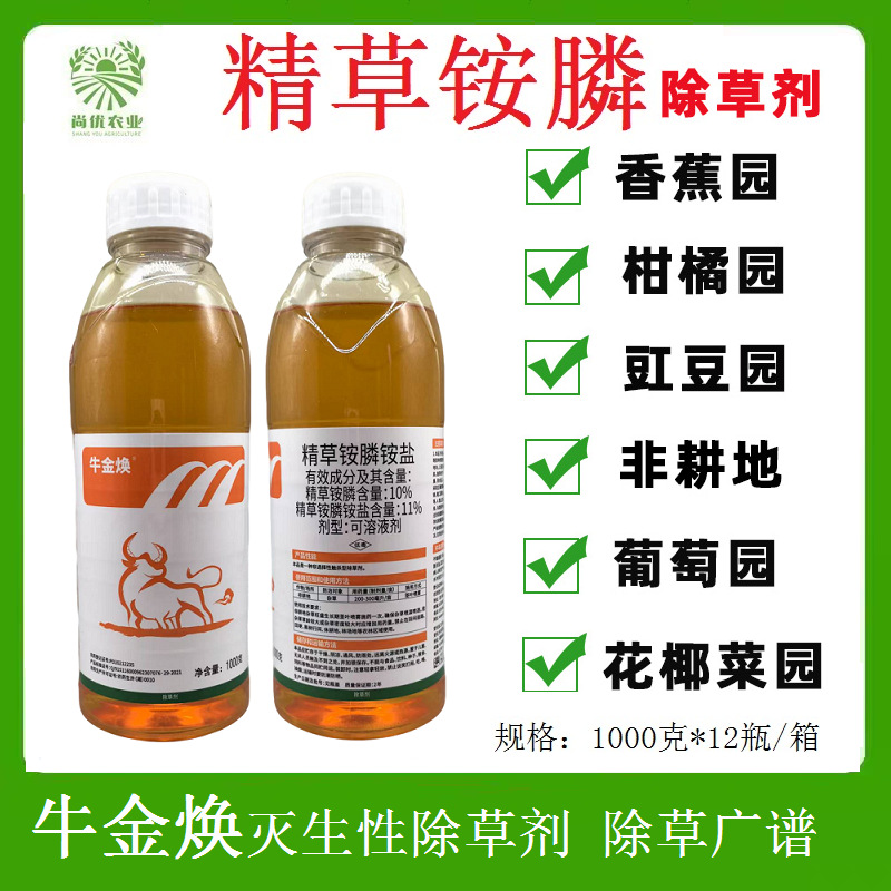 泽丰 牛金焕 10%精草铵膦 非耕地杂草 农药 除草剂 1kg