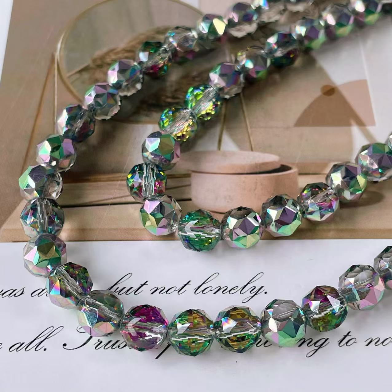 Bola de flores de 8mm Jingjing K9 cuentas sueltas de cristal 64 superficies cortadas con cuentas Accesorios de joyería hechos a mano de bricolaje Pulsera Collar lote suelto image 18