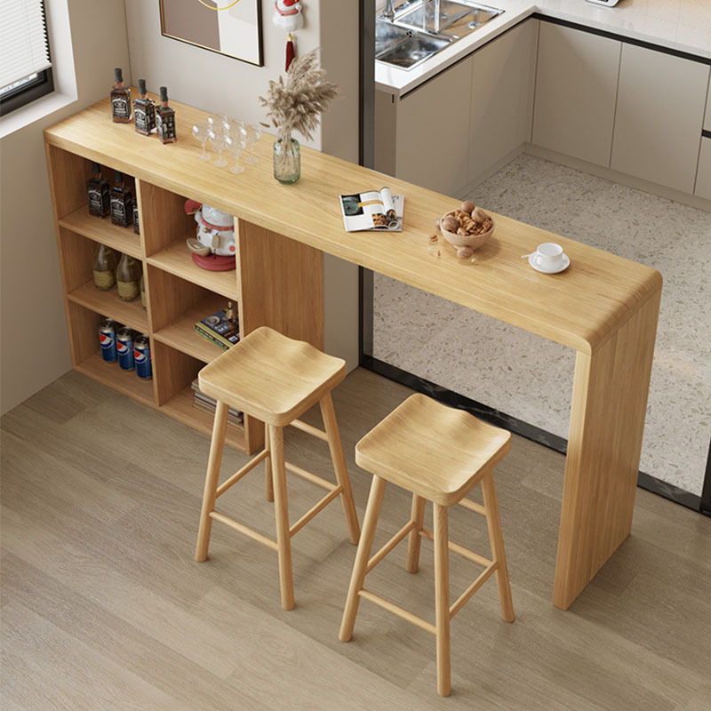 Strictly Selected Solid Wood Bar Table Small Apartment Household Bar Partition Cabinet Integrated Dining Table Living Room Wall High Long Table