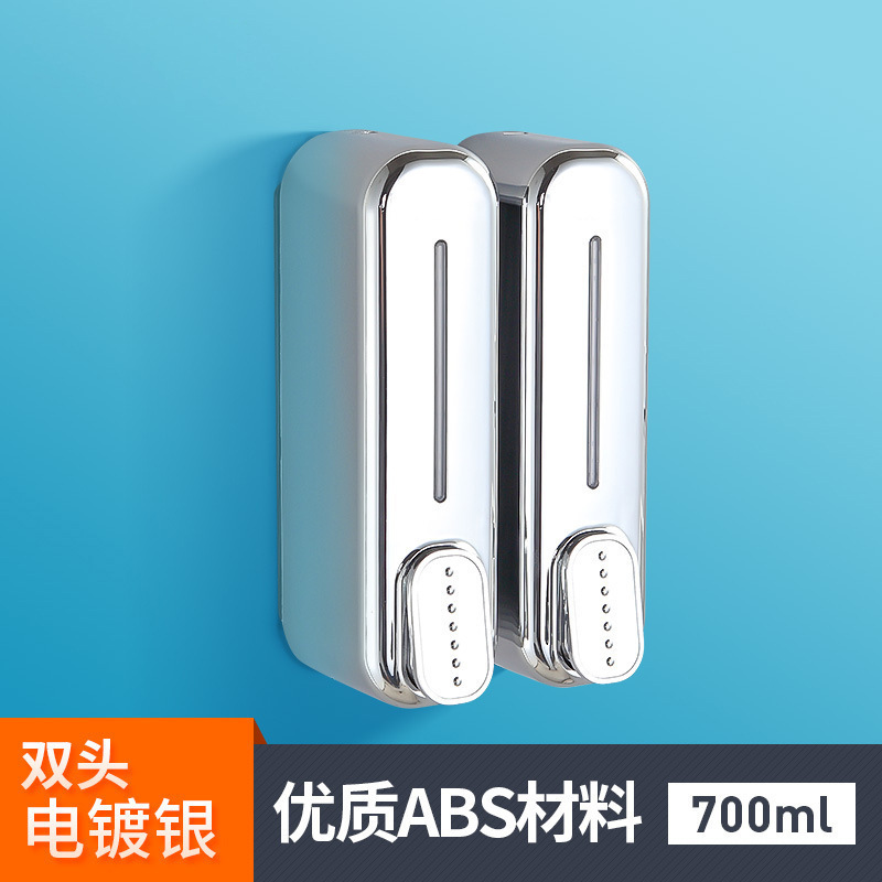国境を越えてホテルのシャンプーを提供して、洗面器のシングルヘッドを手動で押して、壁掛け式のプラスチック石鹸ディスペンサーを作ります。|undefined
