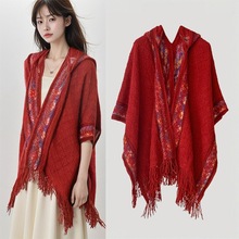 披肩外搭女2025新款旅游民族风沙漠旅行穿搭空调房斗篷披风