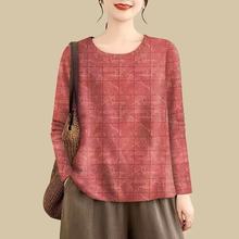 清仓捡漏~高档特价女装春季新款减龄长袖圆领恤女上衣潮