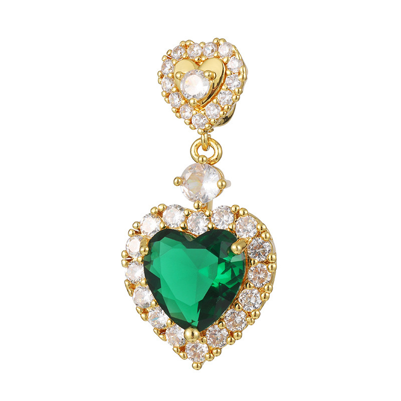 Joyas transfronterizas colgante de rubí esmeralda ligero de lujo accesorios de acero de titanio collar no decolor cadena clavícula