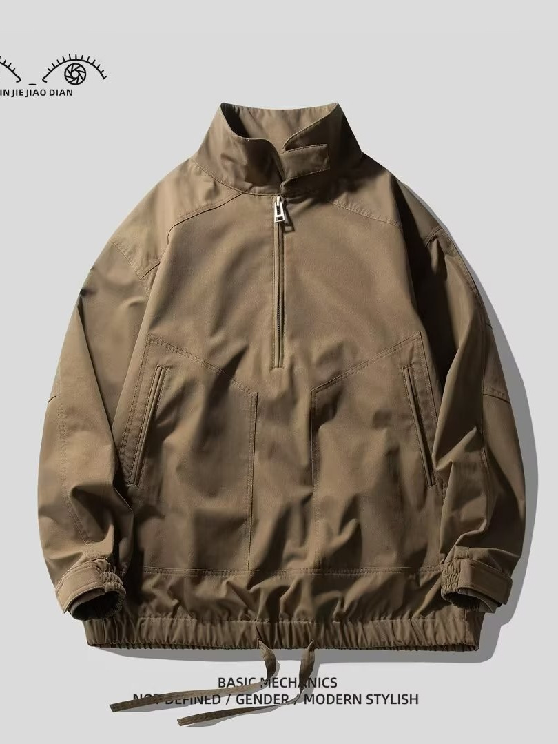 Chaqueta funcional retro americana para hombres, marca de moda de primavera y otoño, chaqueta de trabajo japonesa suelta, chaqueta de pareja, marea