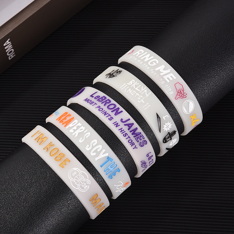 UV sunlight UV color changing bracelet Kobe Curry James Owen silicone bracelet photosensitive wrist strap