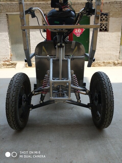 DIY four-wheeler accessories, 2-wheel modified inverted three-wheeler front axle frame, ATV suspension, brake, and steering assembly