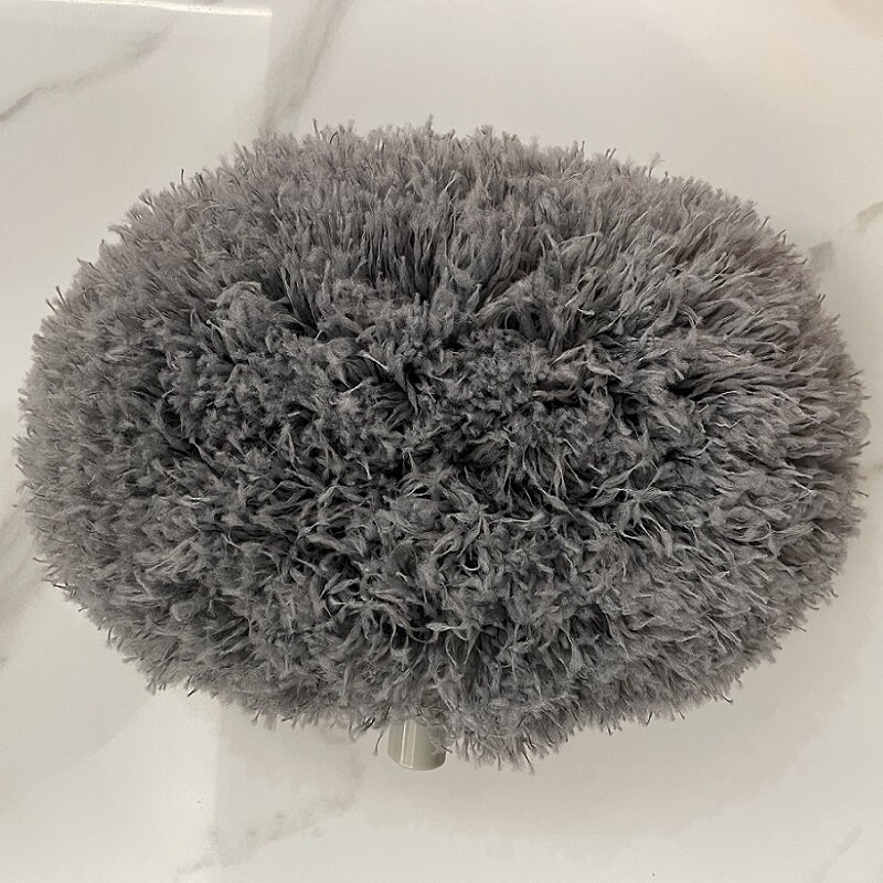 Plumero de plumas multifuncional redondo con poste de empalme para limpieza de ventiladores de techo, limpieza de techo, eliminación de polvo, limpieza de techo, transfronterizo.