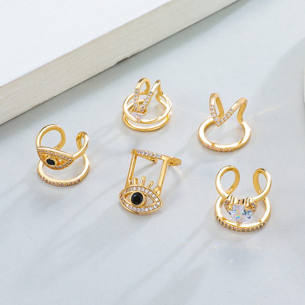 Trend geometric brand small design elegant sophisticated ring for…