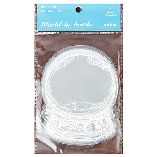 Handmade DIY Bottle Dried Flower Handmade Sticky Notes Transparent PET Sticker Pack Transparent Bookmark Glass Bottle Sticker Decor