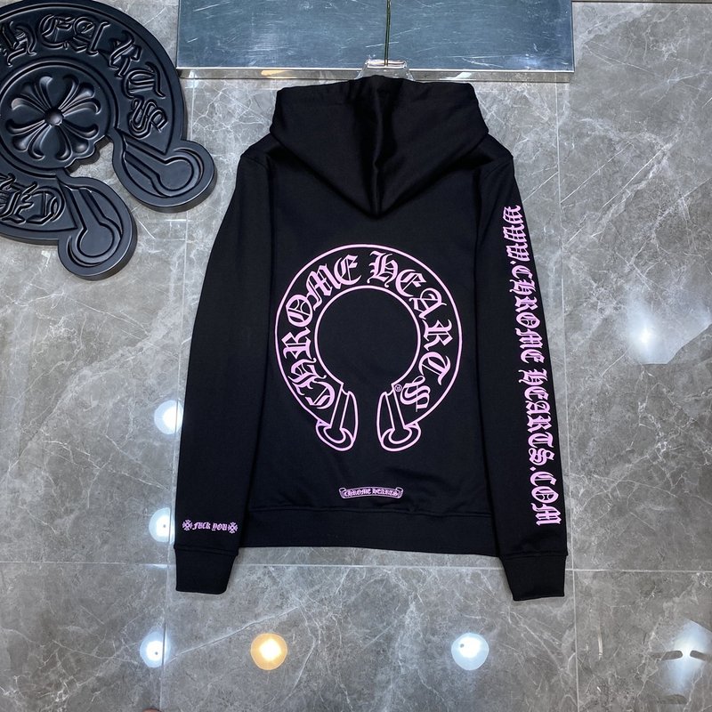 Chrome Heart Hoodie 克罗伈十字架连帽卫衣跨境宽松男女拉链帽衫|undefined