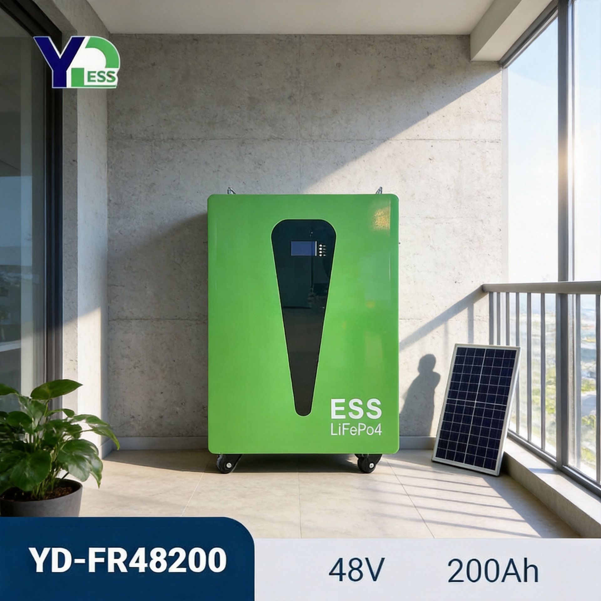 壁挂式5-30kwh家用太阳能光伏储能磷酸铁锂应急UPS大容量蓄电池