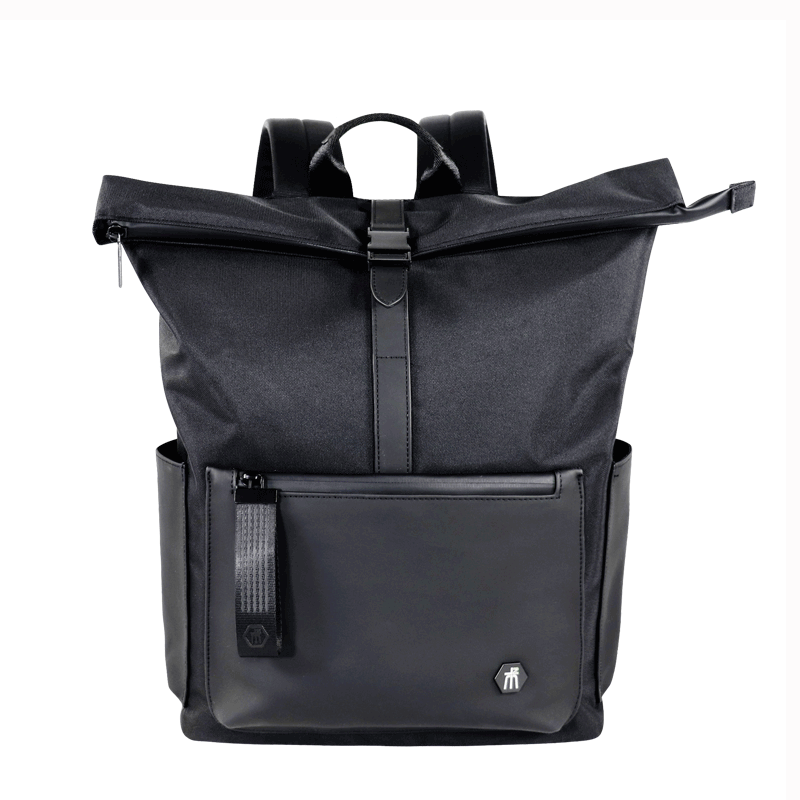 Minimalist flip back backpack casual bag multi-compartment men's bag daily commuter business backpack computer bag
