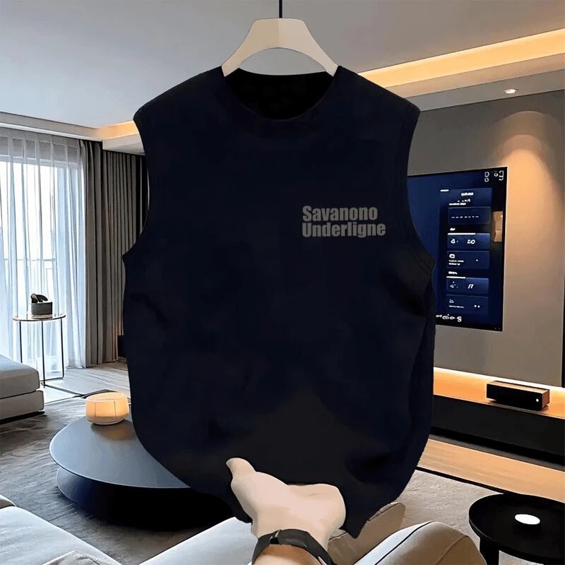 Trendy Designer Vest for Men and Women, New Summer Style, Cool and Stylish, Loose Fit, Unique and Handsome, Round Neck, Versatile Top